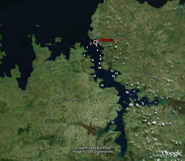 Tættere billede af Mwanza Gulf